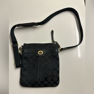 Coach cross body bag in signature canvas